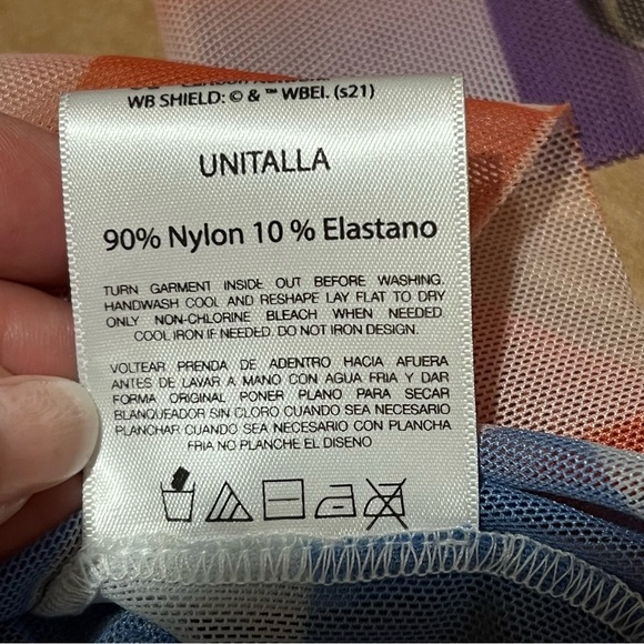 Cartoon Network Powerpuff Girls checkered mesh turtleneck, long sleeve, stretchy - Picture 3 of 11